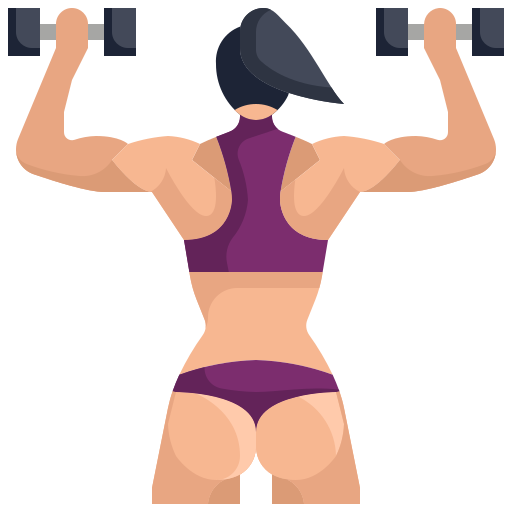 woman doing shoulder presses