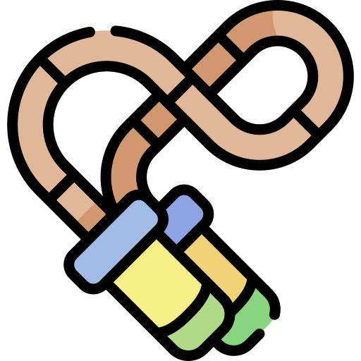 a colorful jump rope