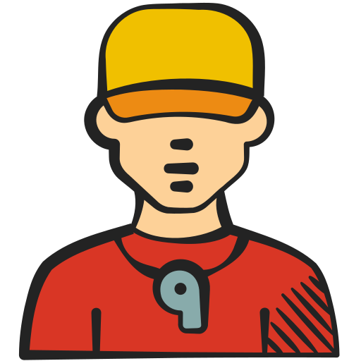 a coach with a whistle