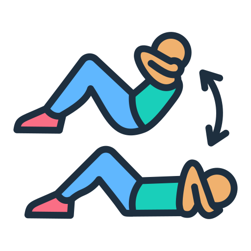 person doing crunches