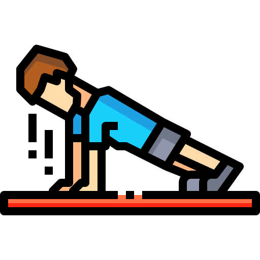 man sweating doing push-ups