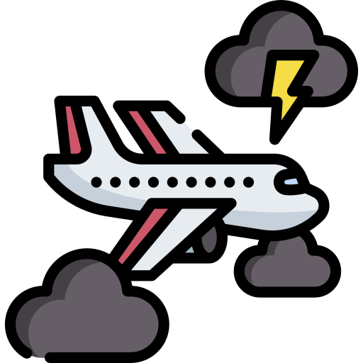 a plane in a storm